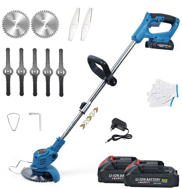 우스틴스 무선 충전식 전동 예초기, 디럭스 슈트(배터리 2개 + 부속품), 1개