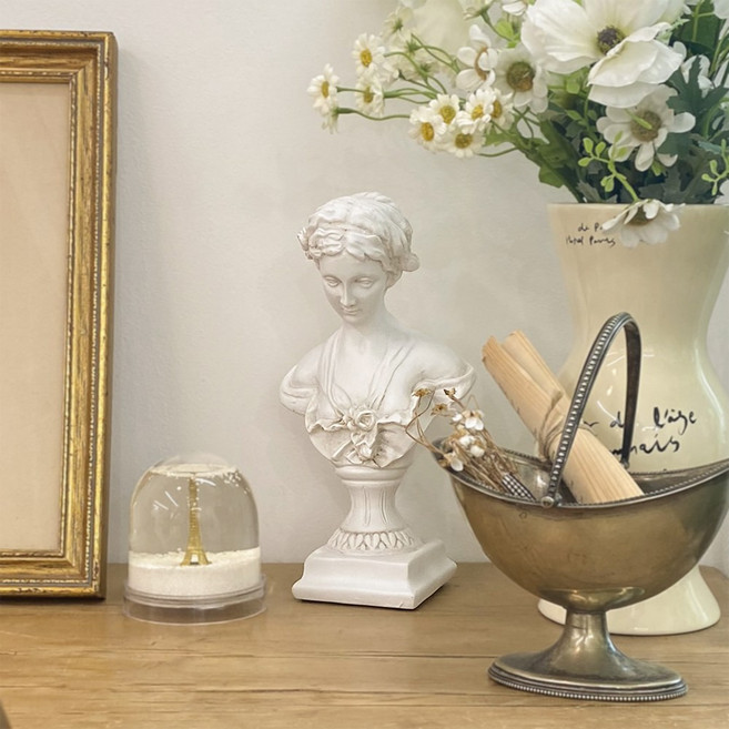 빈티지 엔틱 소녀 석고상 모형 조형물 오브제 조각상