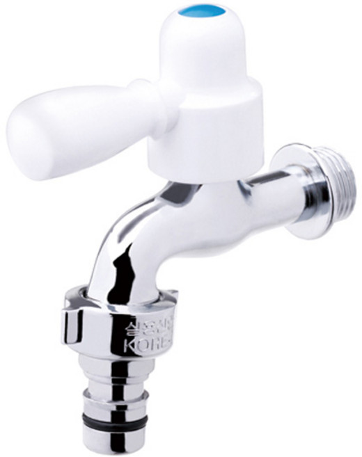 국산 수도 꼭지 원터치 커플링 원스톱 수전 발코니 밸브, 원터치 핸들 커플링 냉수(79346), 1개