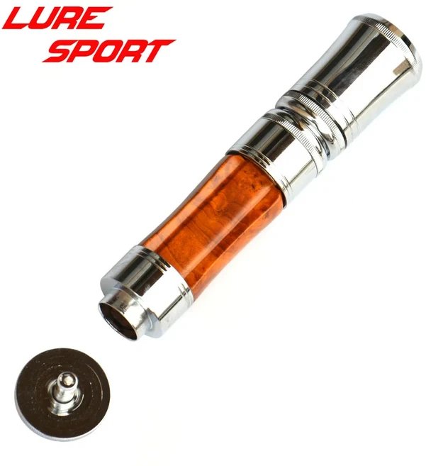 LureSport 알루미늄 캐스트 낚시 릴 시트 잠금 페룰 로드 빌딩 구성 요소 수리 DIY 액세서리, 06 Burl Wood Silver Alu