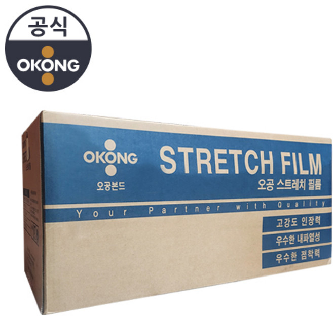 오공 자동 기계랩 공업용 스트레치 필름 1롤 15T 18T 20T 25T 30T, 15TX500MMX1700M, 1개
