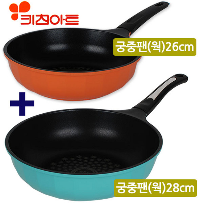 키친아트 F1 궁중팬 2종세트, 궁중팬 26cm + 궁중팬 28cm, 1세트