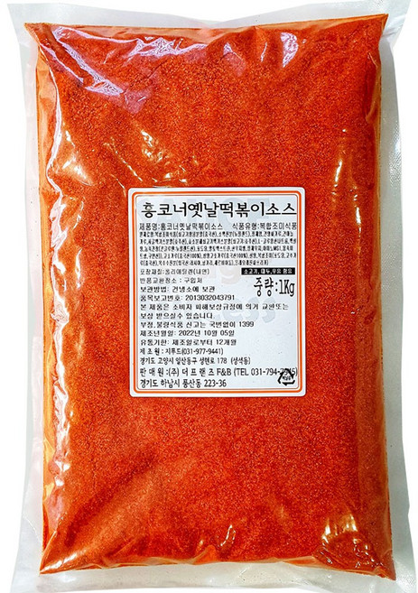 홍코너 옛날 떡볶이 소스 분말 1kg 대용량 업소용, 1개