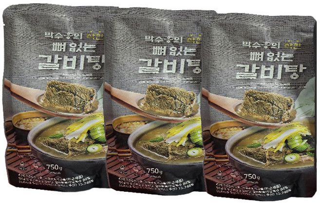 박수홍 착한뼈 없는갈비탕, 3개, 750g