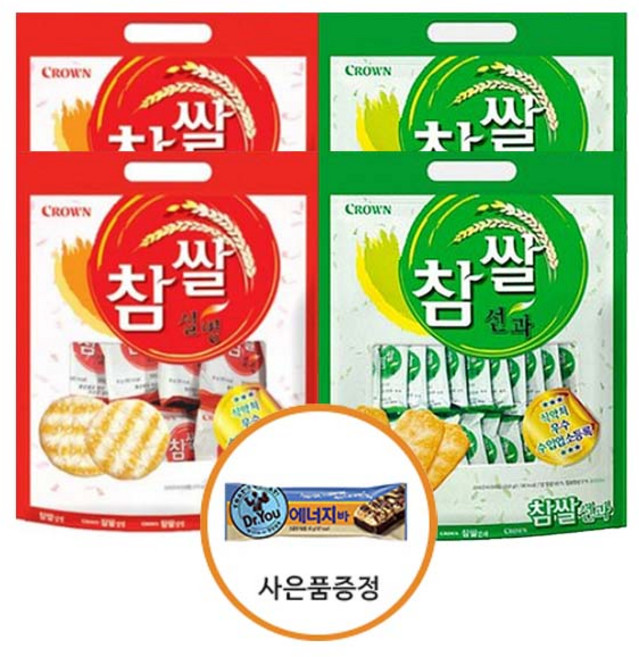 크라운 참쌀선과 253g + 참쌀설병 270g 사은품증정, 2세트