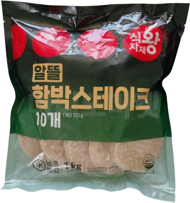 식자재왕 알뜰 함박스테이크, 1개, 1kg
