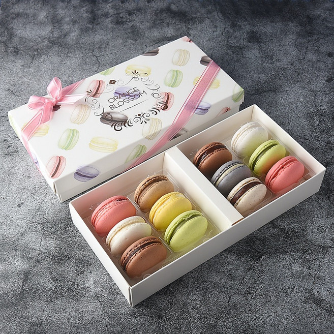 오렌지블로썸 고급 수제 마카롱 6구 / 12구 디저트 간식 선물세트 답례품, 15g, 12개, 미포함