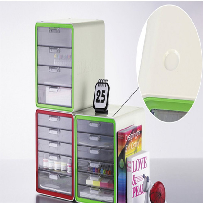 쇼V 멀티캐비넷 다단 서류함 물품보관함, 6단 - 그린