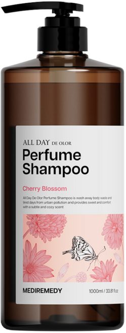 메디레머디 올데이 데오르 퍼퓸 샴푸 체리블라썸, 1L, 1개