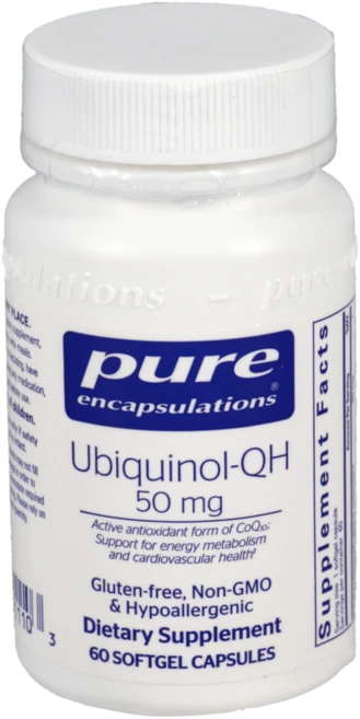 퓨어인캡슐레이션 유비퀴놀-QH 50mg 코엔자임Q10 60캡슐 큐텐, 60정, 1개 - 쿠팡