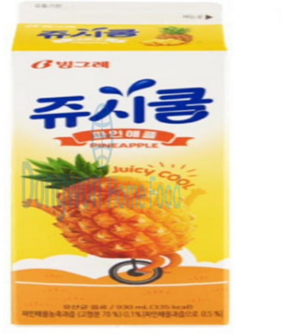 빙그레 쥬시쿨 파인애플, 930ml, 2개