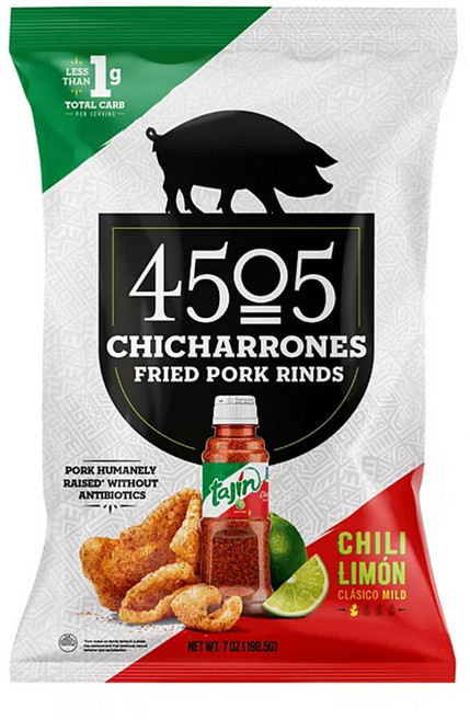 4505 치차론 돼지껍데기 과자 칠리 라임맛 대용량 198g Chicharrones Classic Chili and Lime Pork Rinds, 1개
