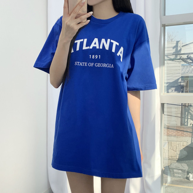 티데일리 남녀공용 애틀란타 오버핏 17수 빅사이즈 라운드 반팔 티셔츠