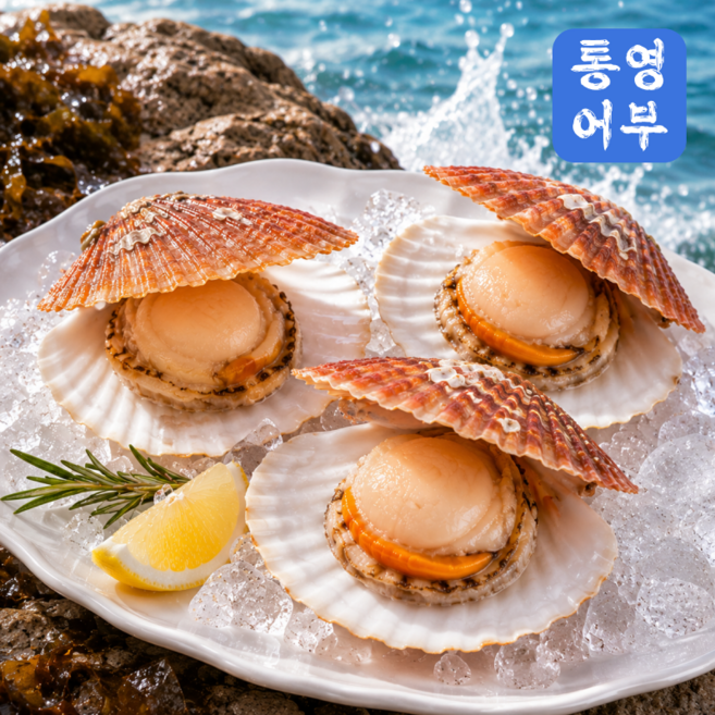 [통영어부] 제철 비단 홍가리비 프리미엄등급 당일직송, 1개, 비단가리비 1kg (특상품)