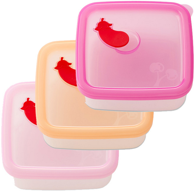 플라이토 실리콘 밥팩 젠자렌지용 밥 소분 보관 냉동밥 용기 소 250ml 3종 세트 레드+오렌지+핑크 3P 국산 친환경 정사각 밀폐용기, 1개