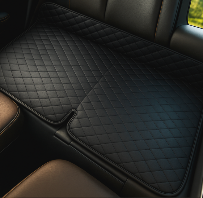 스노우캘리 차량용 뒷자석 확장 접이식 평탄화 차박매트 보드, 올블랙