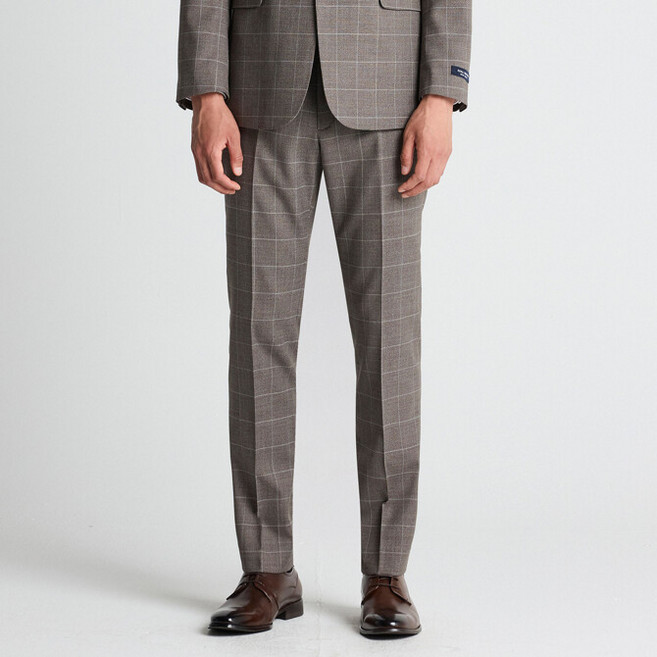 STCO 에스티코 TW 윈도우페인 체크 클래식핏 정장 팬츠 베이지 SSLVA63CCD NC청주점