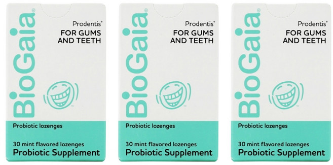 바이오가이아 프로덴티스 구강 유산균 구강 프로바이오틱스 민트 맛 사탕정제 30정 X 3통