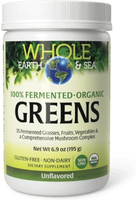 Whole Earth & Sea from Natural Factors Fermented Greens Vegan Whole Food Supplement Unflavored, 6.9 Ounce (Pack of 1), 1개, 195g - 쿠팡