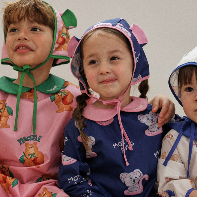 마티앙쥬 아기 유아 방수 전신 촉감놀이 미술가운, 네이비 코알라