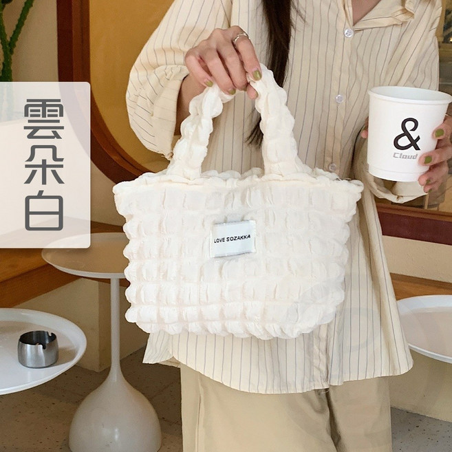LOVE SOZAKKA 雲朵包 褶皺手提包