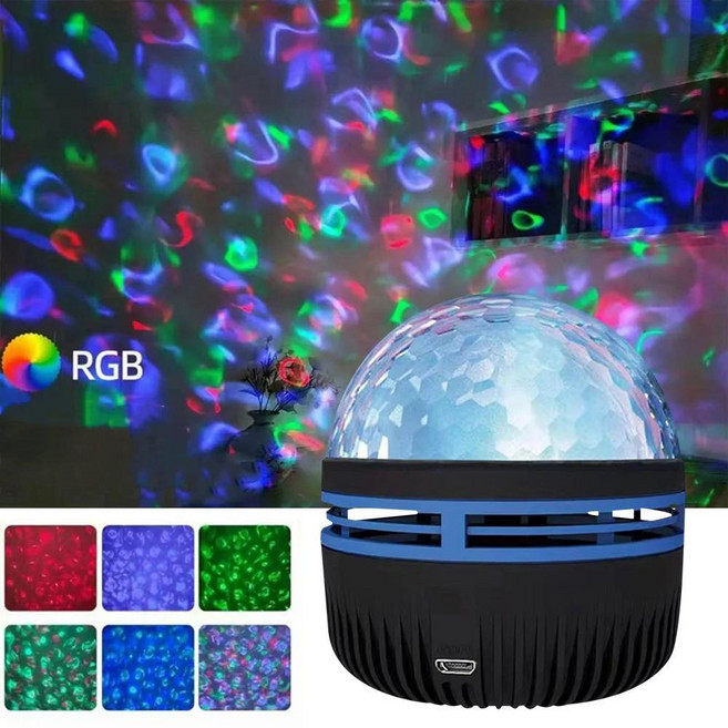 갤럭시 호환 프로젝터 오로라 RGB 5V 야간 조명 자동 회전 사운드 활성화 DMX 원격 제어 홈 시어터 룸 장식