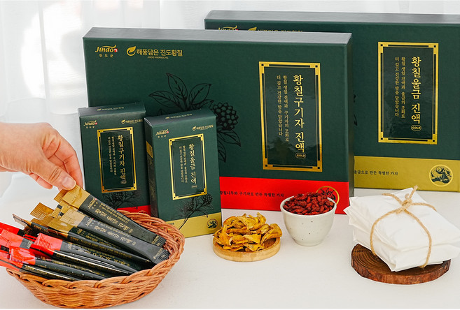 해풍담은 진도황칠 액기스 진액 구기자 울금 함유 황칠나무즙 효능 30포, 황칠구기자 진액