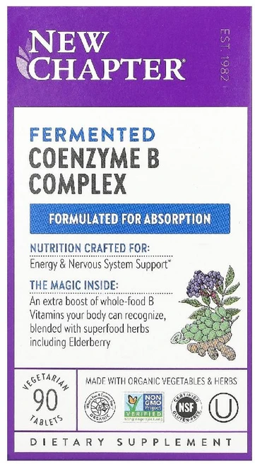 뉴쳅터 발효 코엔자임 B 복합체 베지 정제 90정, 1개 - 쿠팡
