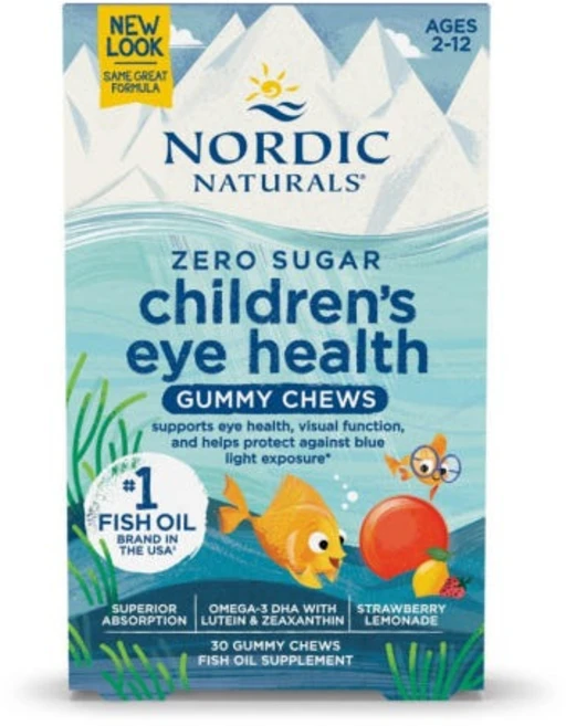 노르딕내추럴스 어린이 아이헬스 루테인 구미젤리 30개입 딸기 레모네이드 맛, 1개, 30정 - 쿠팡