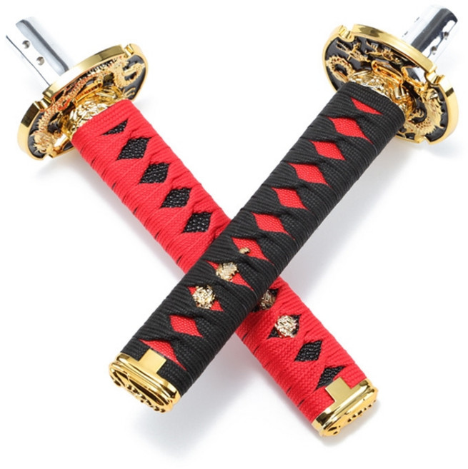 사무라이 기어봉 수동 변속 전차종 커버 튜닝 칼 기어봉교체 스타일링 변속기 기어노브 화물차, 20CM, 빨강