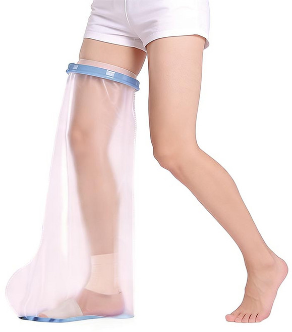 복나이트 성인 깁스방수커버 다리 깁스 방수커버 깁스 커버, 다리-흰색, 1개