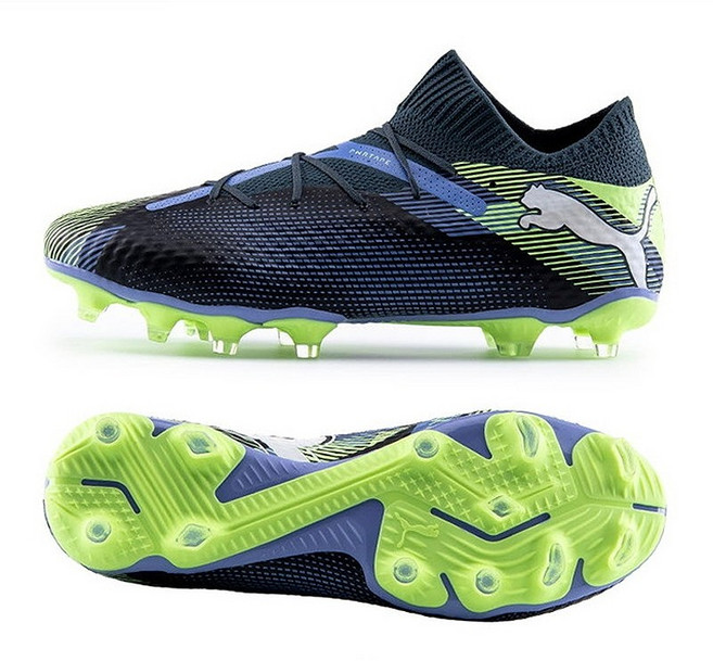 푸마 남성 축구화 퓨쳐7 프로 FG/AG 미드 네이비 형광