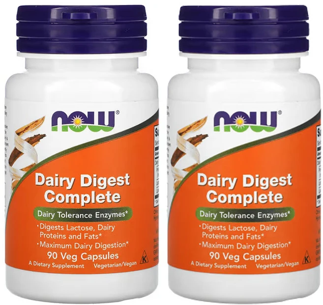 [정품보장]NOW Foods 나우푸드 데일리 다이제스트 컴플리트 엔자임 소화 효소 90정 X 2병, 2개 - 쿠팡