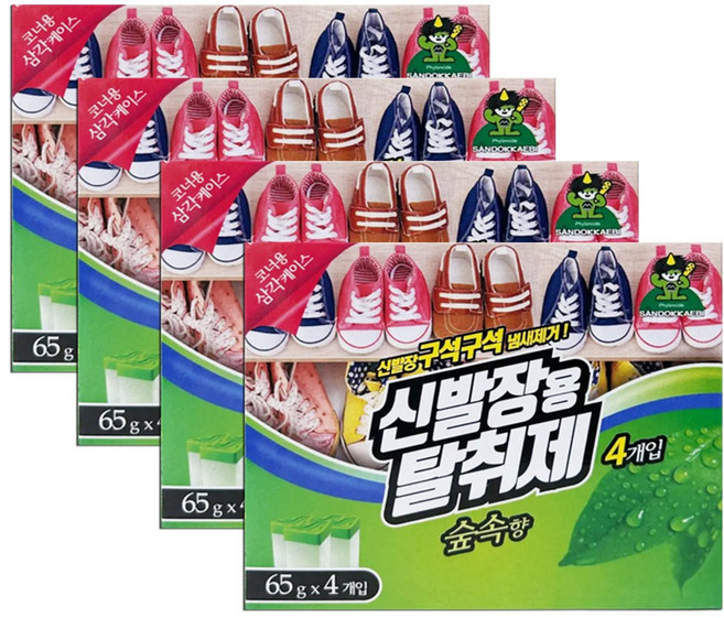 산도깨비 신발장용 탈취제 숲속향, 260g, 4개