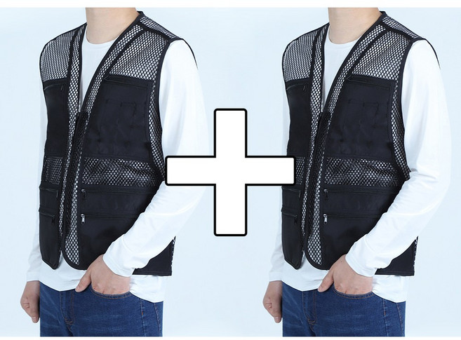 빌리언즈 여름 작업복조끼 노가다 원플러스원 빅사이즈