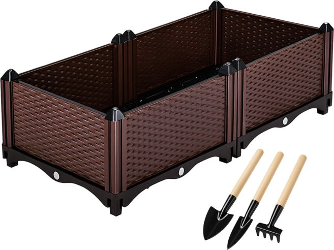 조립가든 플랜트박스 조립식 화분 텃밭 베란다, 1개, 딥브라운