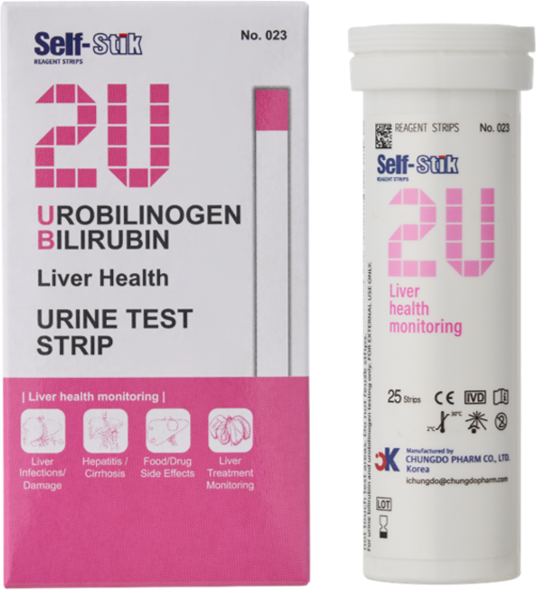 Self-Stik 2U 간 건강 소변검사지 [빌리루빈 우로빌리노겐], 1개, 25개입
