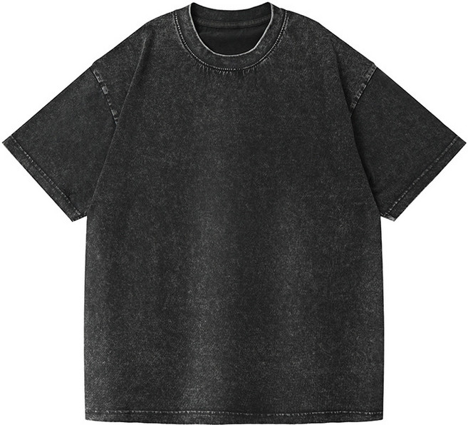 230g 남녀공용 빈티지 캐주얼 루즈핏 워싱 피그먼트 코튼 순면 티셔츠 헬스 라운드넥 반팔티