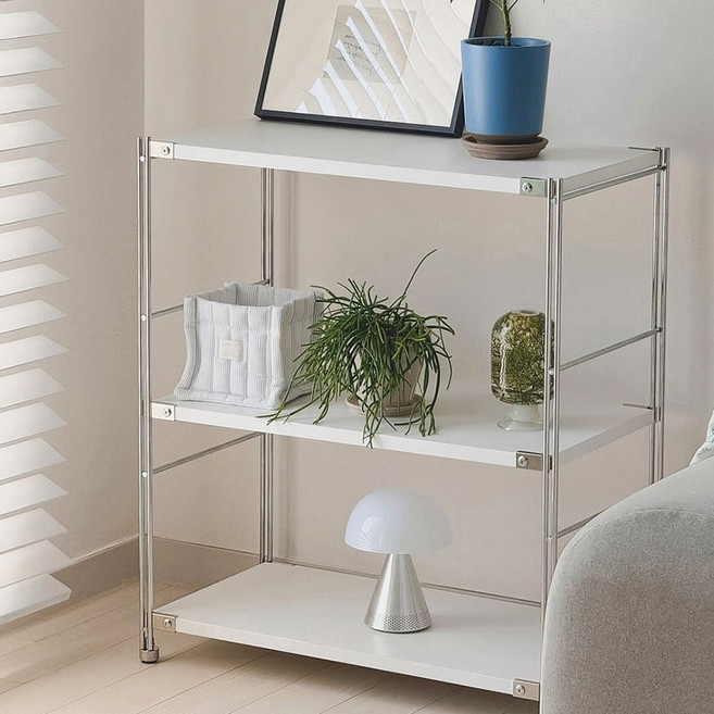 오그레 모듀우드 선반, 3단, 화이트