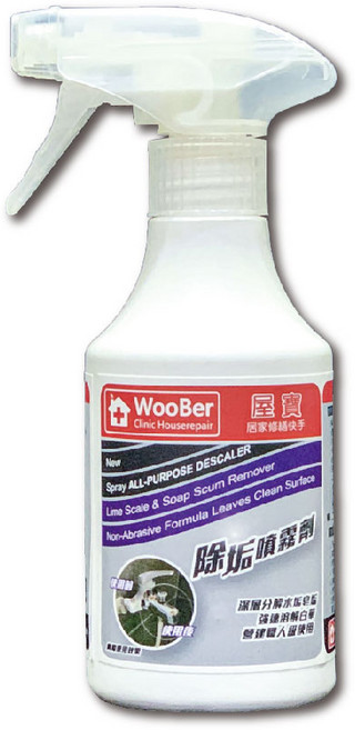 WooBer 屋寶 除垢清潔劑 深層分解水垢皂垢 磁磚浴室清潔劑, 1個, 紙本發票隨貨, 300ml