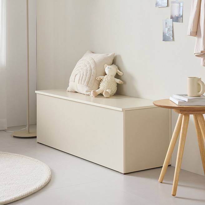 몬트디자인 담소 1200 수납 벤치 의자 낮은수납장 4colors, 아이보리