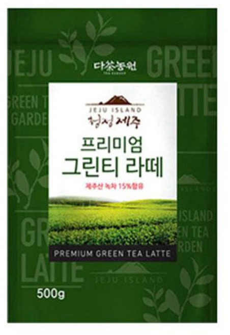 다농원 청정제주 15 프리미엄 그린티 라떼 500g 녹차가루, 1개입, 1개