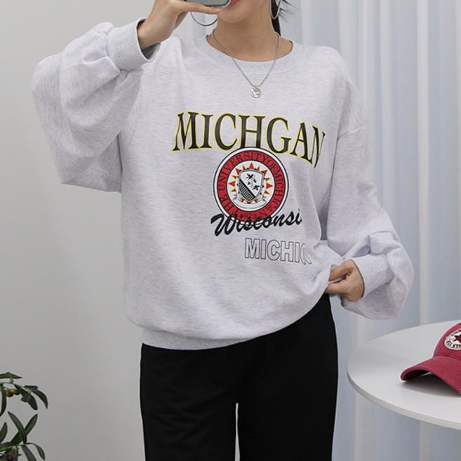 미시건오버핏맨투맨