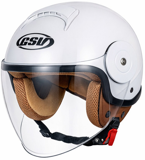 GSV R3 오토바이헬멧 KC인증 초경량 오픈페이스, GSV R3 WHITE