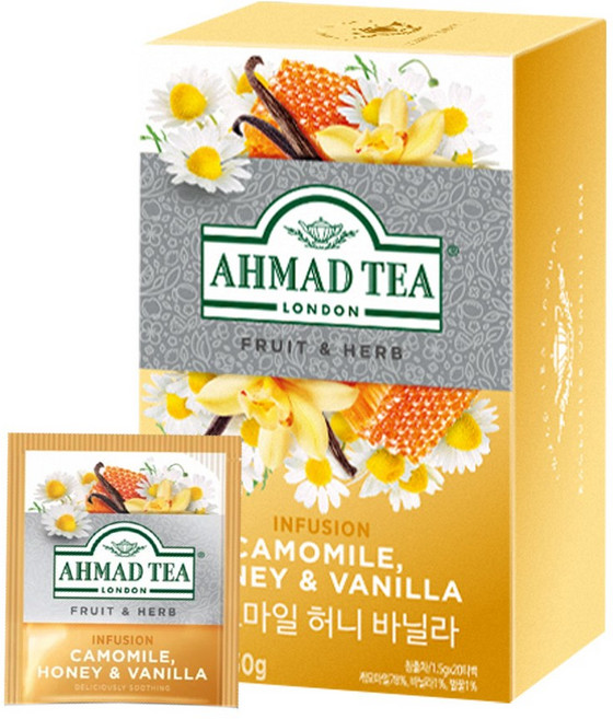 아마드티 캐모마일 허니 바닐라 차, 1.5g, 20개입, 2개