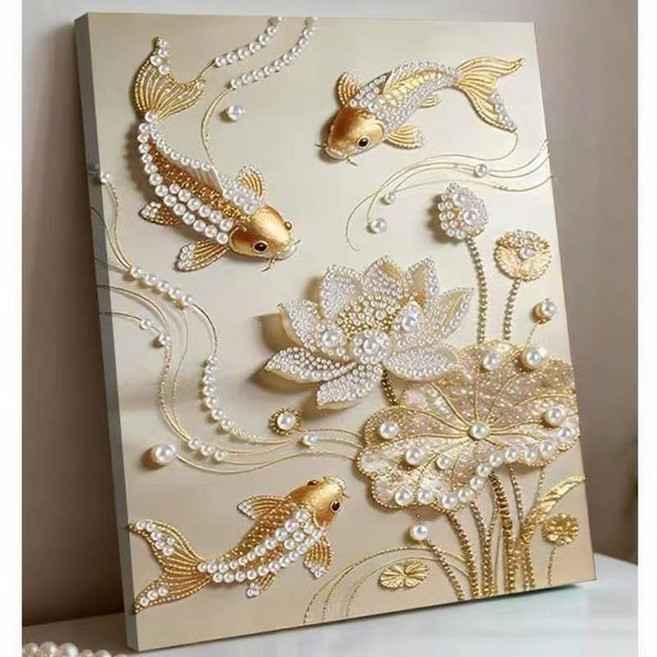 [하루마켓]진주 그림DIY중공형 액자 수제 창의적 고급스러운 디자인 신혼 축하 글자 우정 선물 거실 장식 액자, 30*40cm, ZZH034