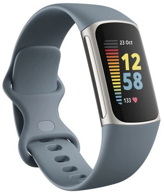 GPS 스트레스 관리 도구가 내장된 Fitbit Charge 5 고급 건강 및 피트니스 추적기 24시간 연중무휴 심박수, Steel Blue/Platinum, 03 Steel Blue - 쿠팡