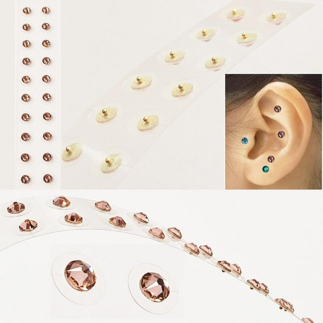 귀지압패치 티-어랑 다이어트패치 FDA승인 의료용점착제 스와로브스키 이혈패치 이침 다이어트귀침, 13. 12월-터키석