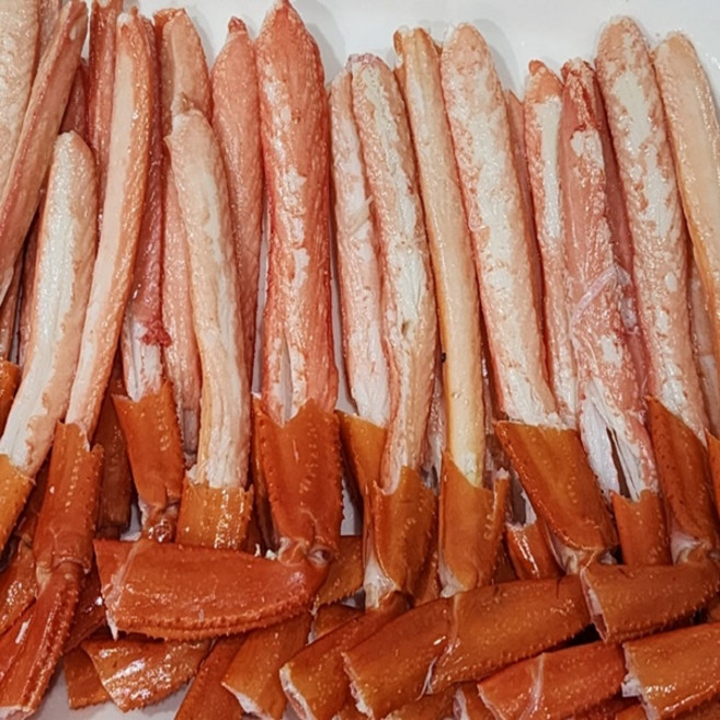 후포리 산지 직송 쪄서 보내는 간편 홍게 다리살 2kg, 1개, 홍게 다리살 1kg(자숙후 500g)