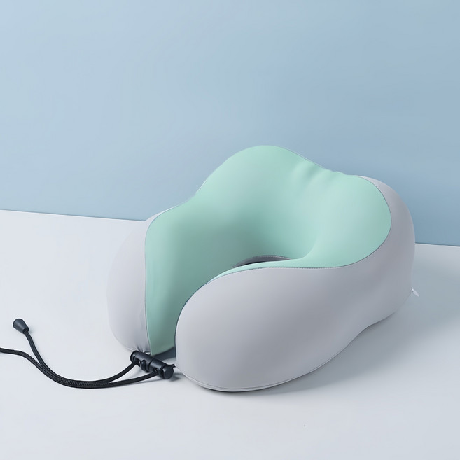 프리아 여행용 메모리폼 목쿠션, 그린 그레이